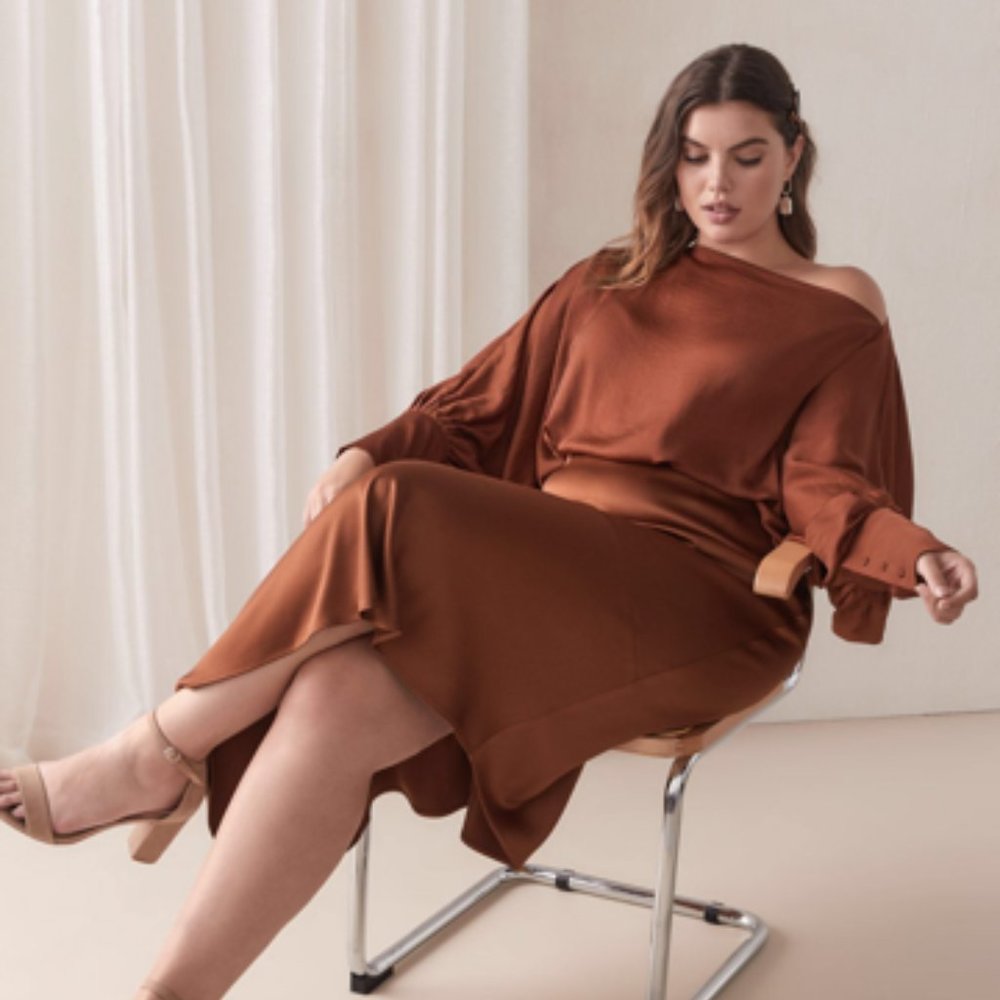 Stunning Balloon Sleeve Off the Shoulder Blouse- NWT- Size 1x - Picture 1 of 6